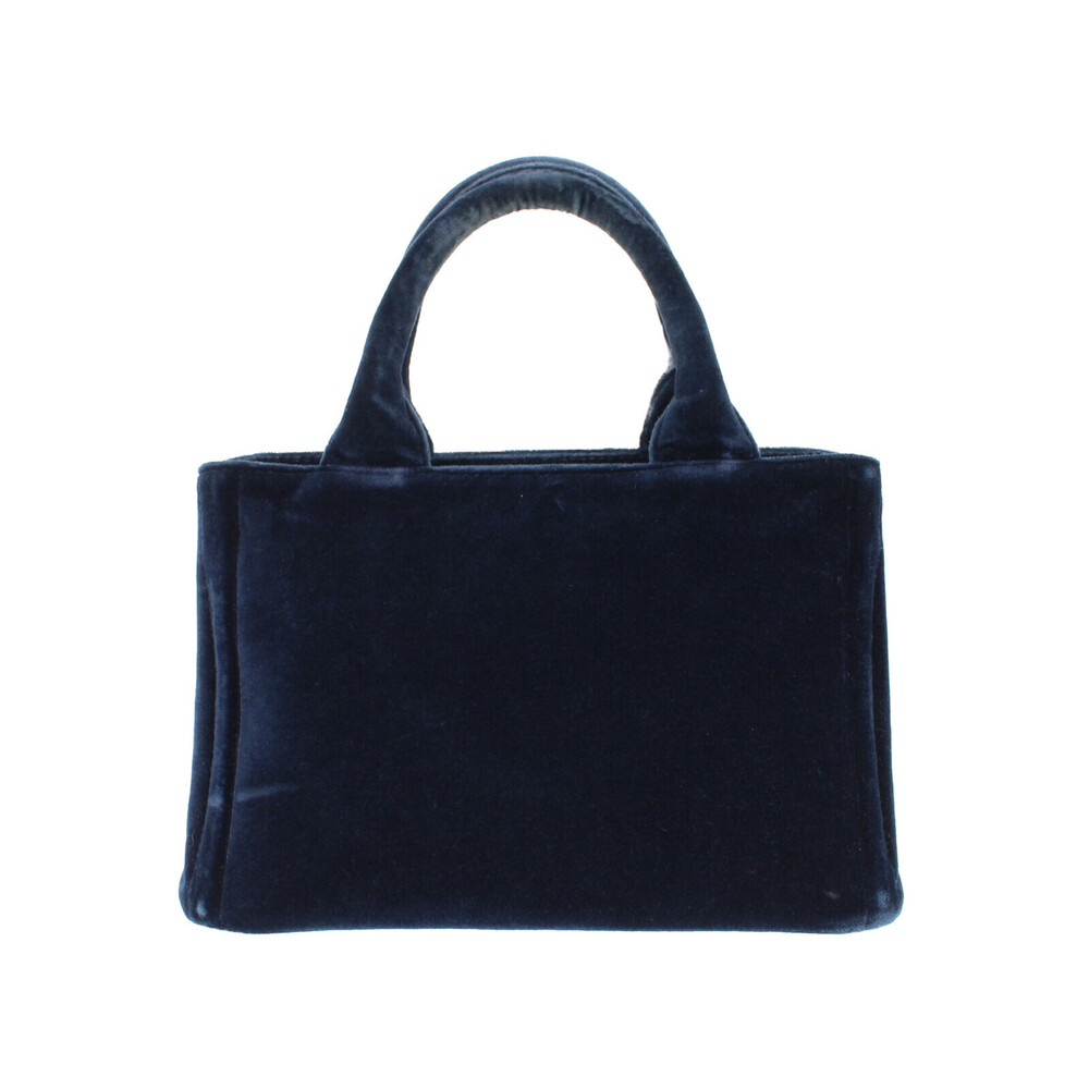 Prada Velvet Handbag Chain Shoulder Bag Hardware VELLUTO Bleu Blue Navy Blue - Picture 4 of 7